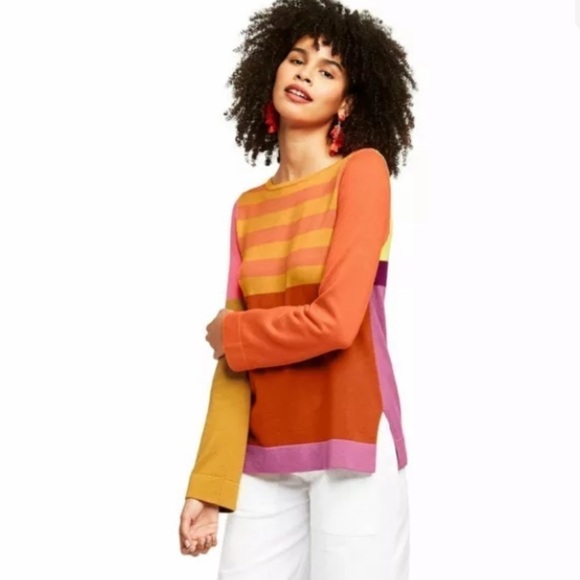 Isaac Mizrahi for lavender and pink Target Color block sweater - Picture 1 of 6